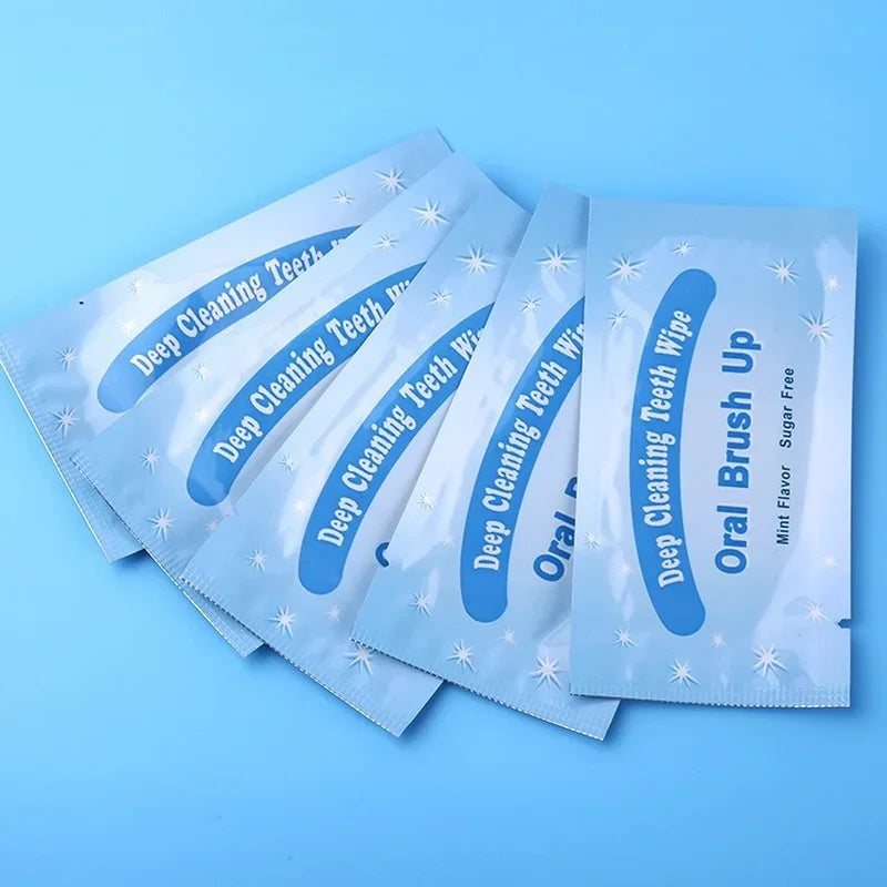 Clareamento Dentário Escova Dentária Up Finger Wipe Limpeza-(200Pcs)